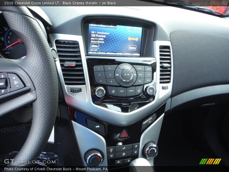 Black Granite Metallic / Jet Black 2016 Chevrolet Cruze Limited LT