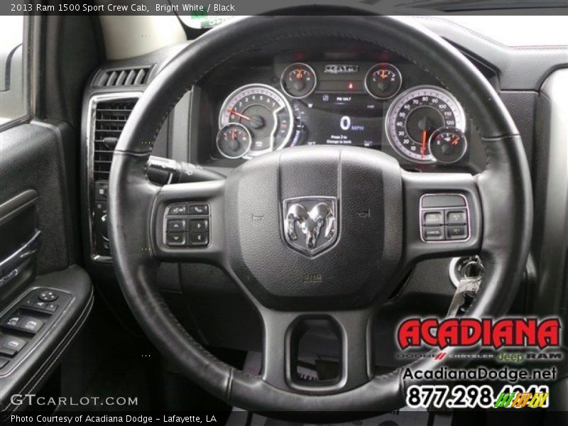 Bright White / Black 2013 Ram 1500 Sport Crew Cab