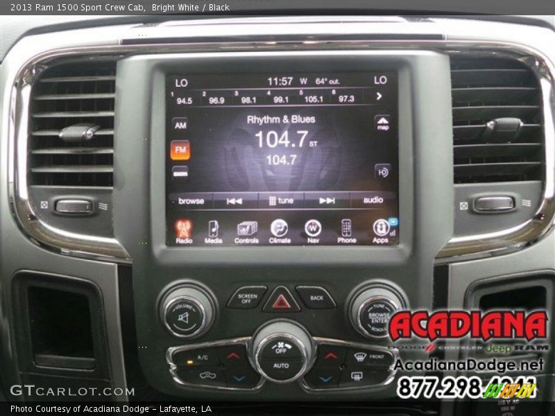 Bright White / Black 2013 Ram 1500 Sport Crew Cab