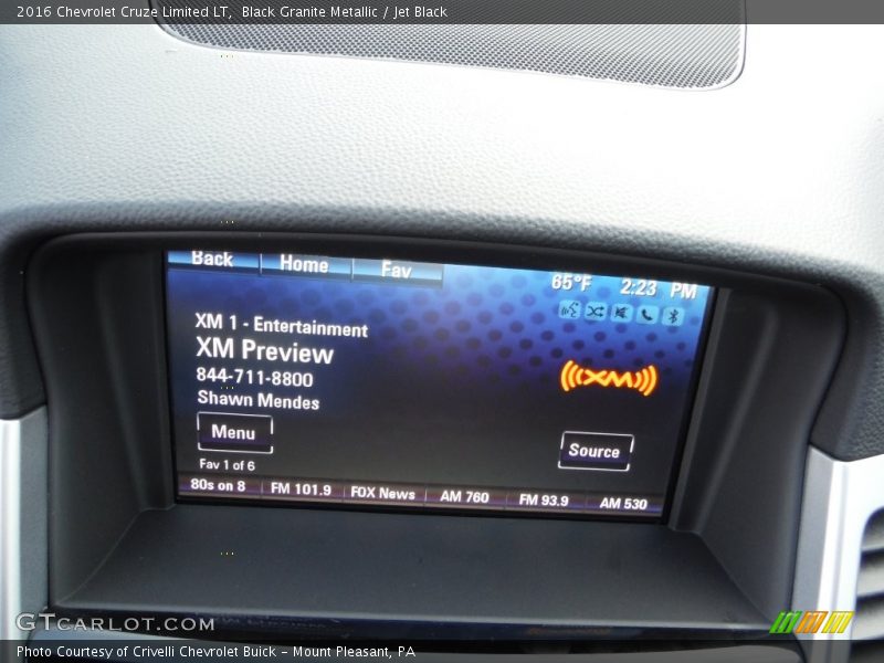 Black Granite Metallic / Jet Black 2016 Chevrolet Cruze Limited LT