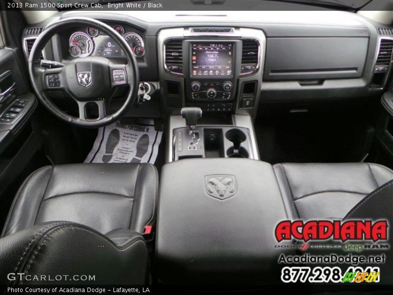 Bright White / Black 2013 Ram 1500 Sport Crew Cab
