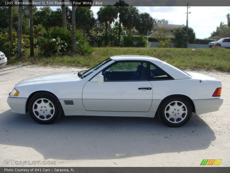 Polar White / Blue 1995 Mercedes-Benz SL 500 Roadster
