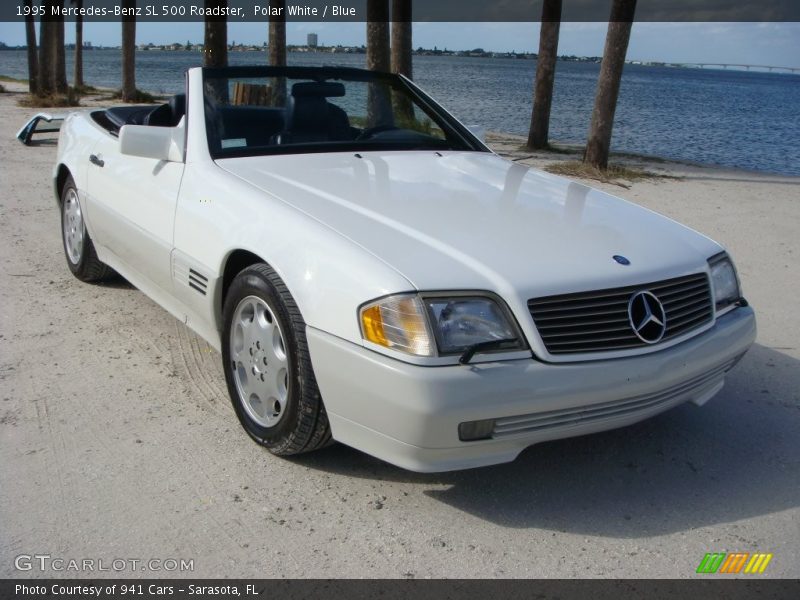 Polar White / Blue 1995 Mercedes-Benz SL 500 Roadster