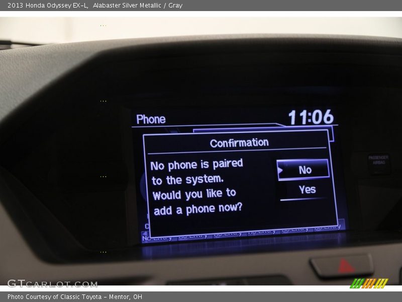 Alabaster Silver Metallic / Gray 2013 Honda Odyssey EX-L
