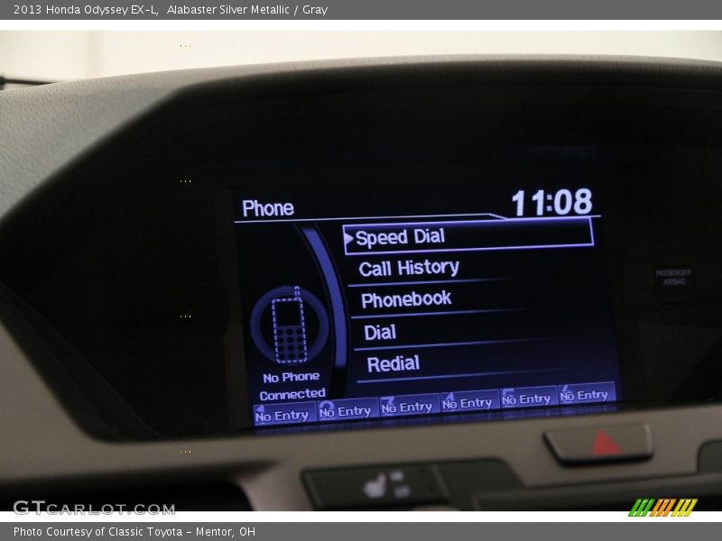 Alabaster Silver Metallic / Gray 2013 Honda Odyssey EX-L