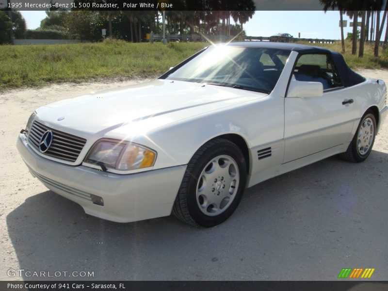 Polar White / Blue 1995 Mercedes-Benz SL 500 Roadster