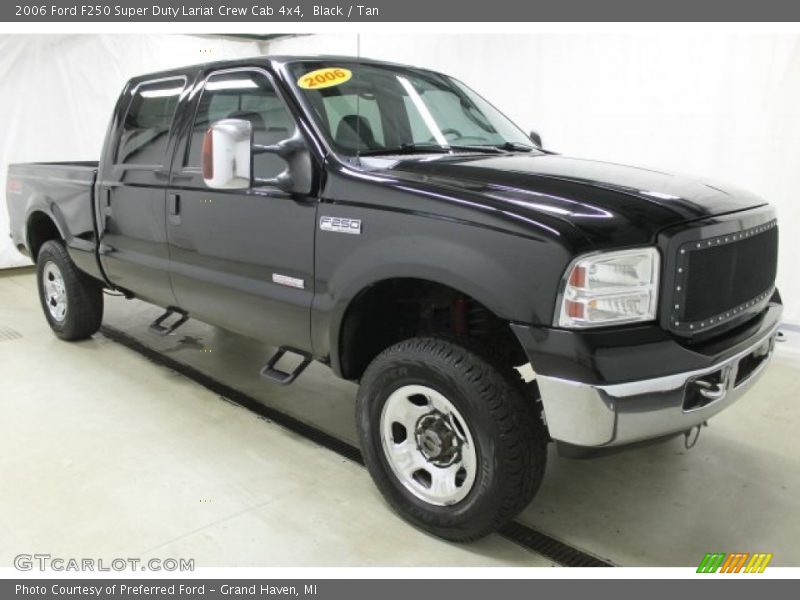 Black / Tan 2006 Ford F250 Super Duty Lariat Crew Cab 4x4
