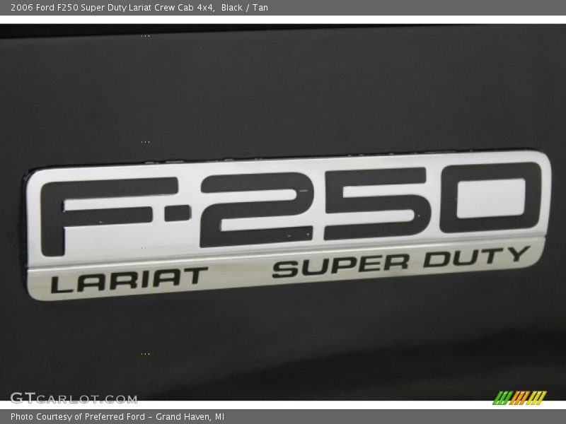 Black / Tan 2006 Ford F250 Super Duty Lariat Crew Cab 4x4