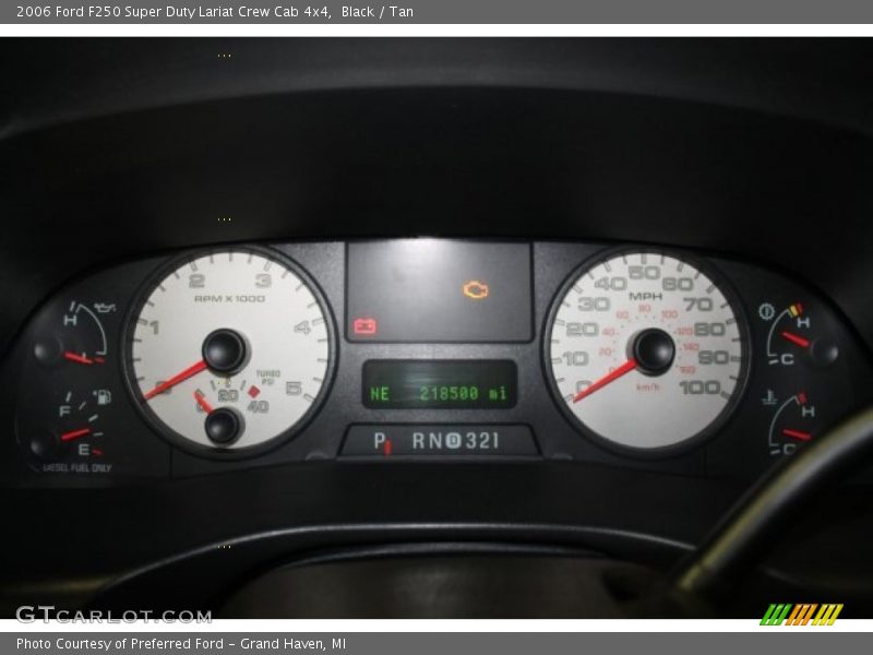 Black / Tan 2006 Ford F250 Super Duty Lariat Crew Cab 4x4
