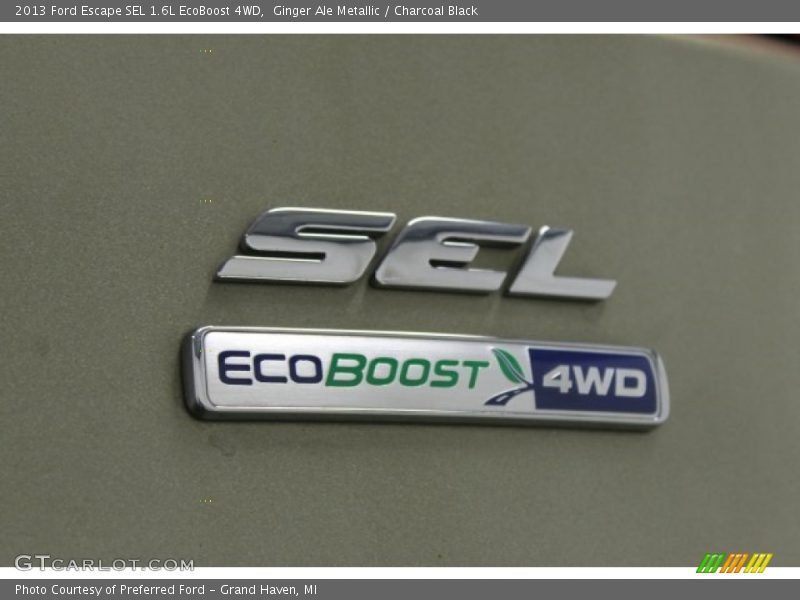 Ginger Ale Metallic / Charcoal Black 2013 Ford Escape SEL 1.6L EcoBoost 4WD