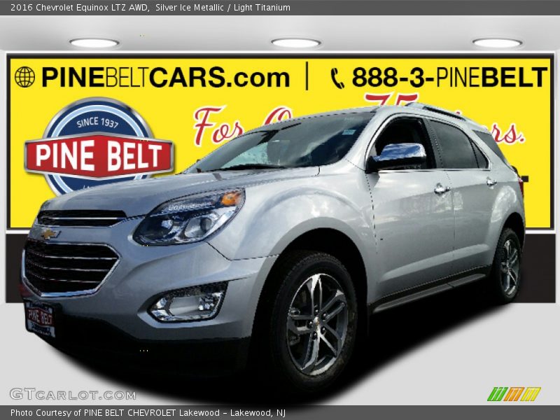Silver Ice Metallic / Light Titanium 2016 Chevrolet Equinox LTZ AWD