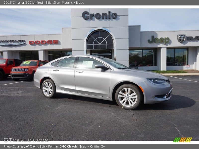 Billet Silver Metallic / Black 2016 Chrysler 200 Limited