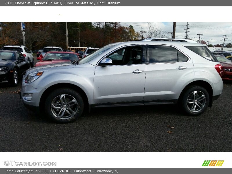 Silver Ice Metallic / Light Titanium 2016 Chevrolet Equinox LTZ AWD