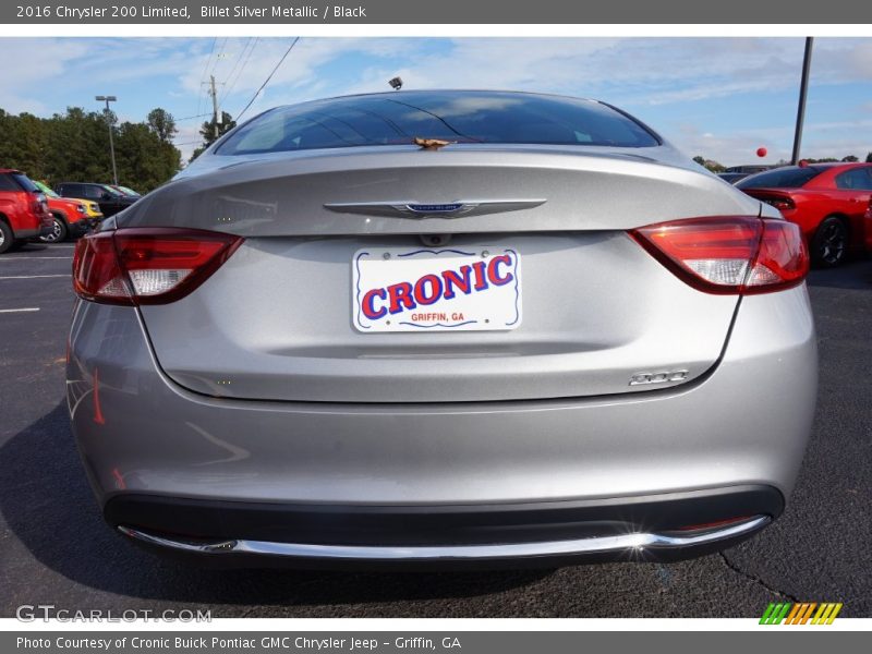 Billet Silver Metallic / Black 2016 Chrysler 200 Limited