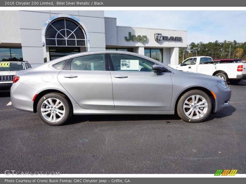 Billet Silver Metallic / Black 2016 Chrysler 200 Limited