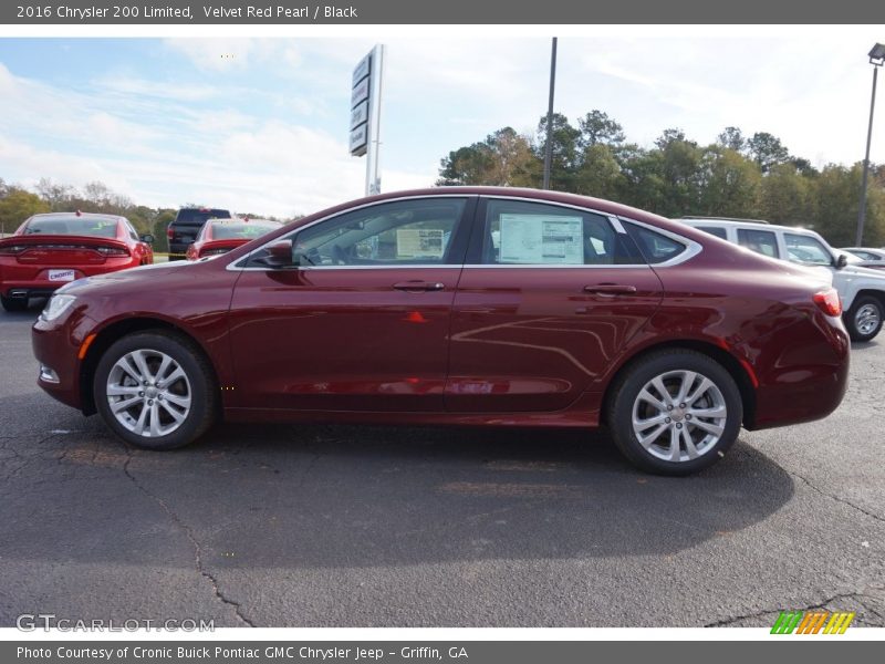 Velvet Red Pearl / Black 2016 Chrysler 200 Limited