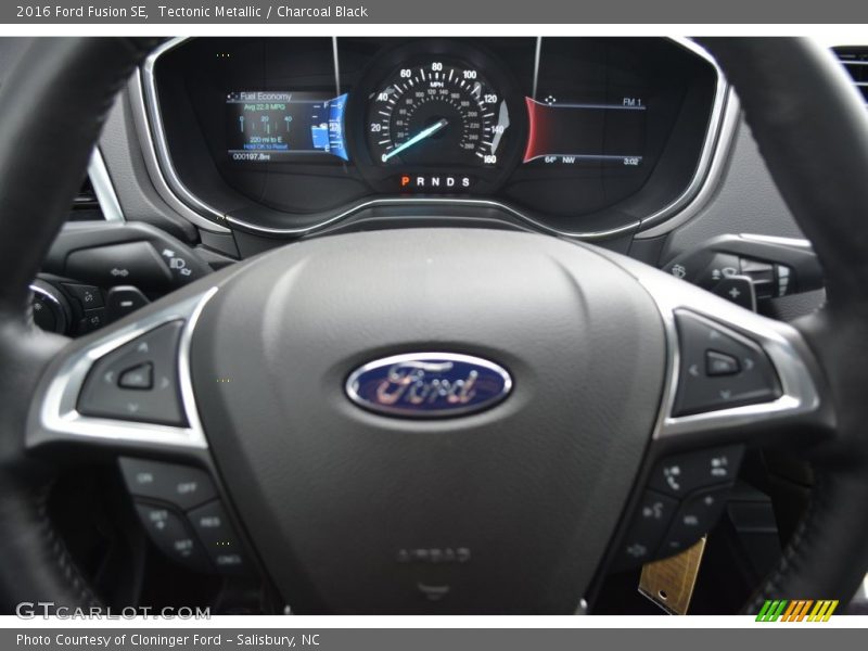 Tectonic Metallic / Charcoal Black 2016 Ford Fusion SE