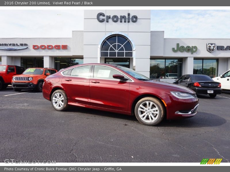 Velvet Red Pearl / Black 2016 Chrysler 200 Limited