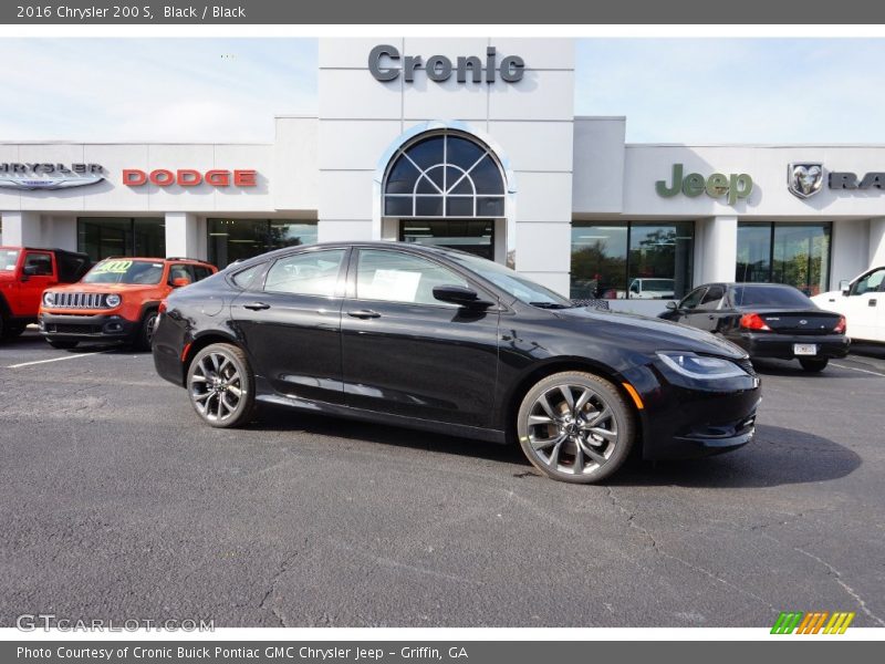 Black / Black 2016 Chrysler 200 S