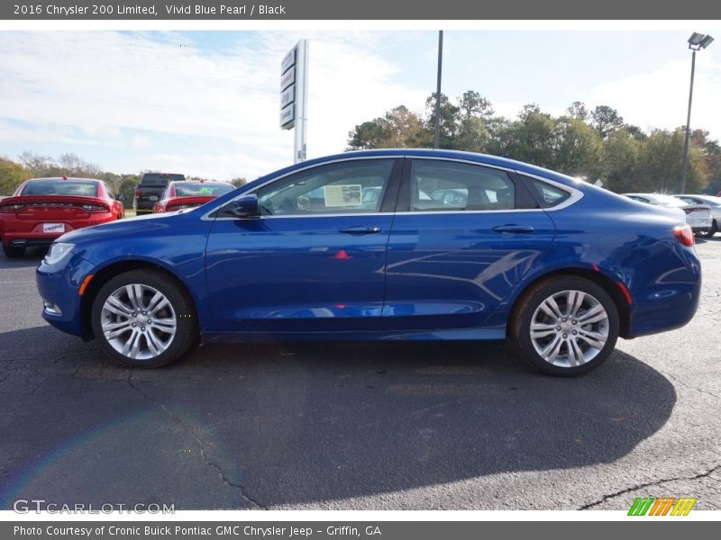 Vivid Blue Pearl / Black 2016 Chrysler 200 Limited