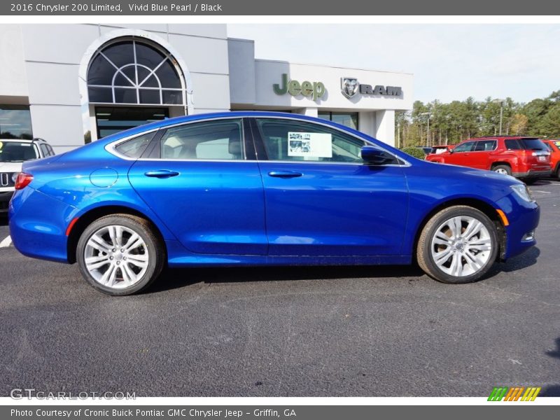 Vivid Blue Pearl / Black 2016 Chrysler 200 Limited