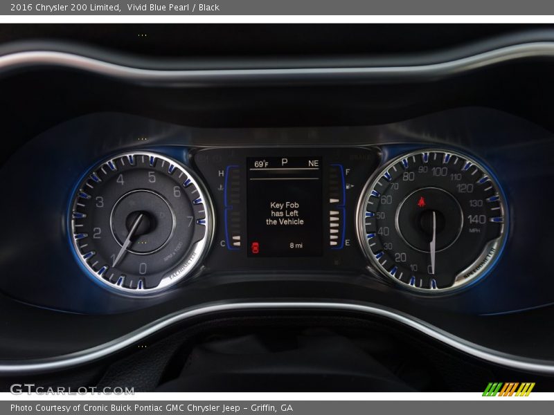 Vivid Blue Pearl / Black 2016 Chrysler 200 Limited