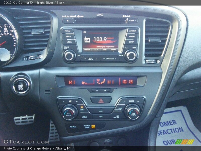 Bright Silver / Black 2012 Kia Optima SX