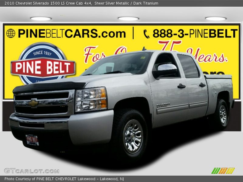 Sheer Silver Metallic / Dark Titanium 2010 Chevrolet Silverado 1500 LS Crew Cab 4x4