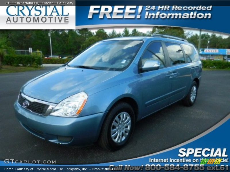 Glacier Blue / Gray 2012 Kia Sedona LX