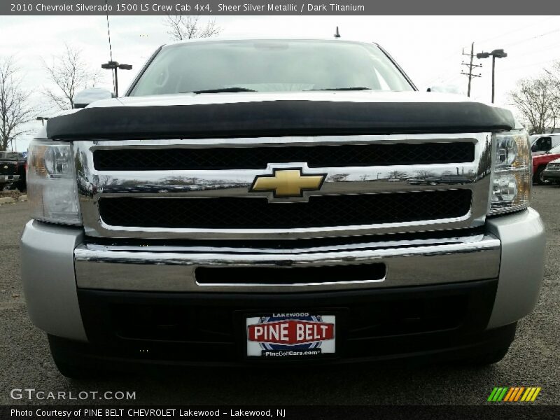 Sheer Silver Metallic / Dark Titanium 2010 Chevrolet Silverado 1500 LS Crew Cab 4x4