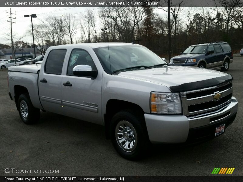 Sheer Silver Metallic / Dark Titanium 2010 Chevrolet Silverado 1500 LS Crew Cab 4x4
