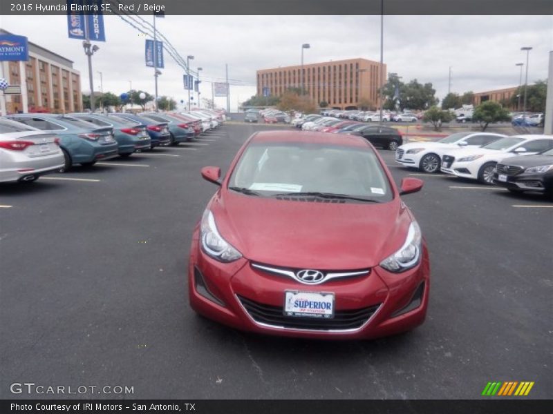 Red / Beige 2016 Hyundai Elantra SE