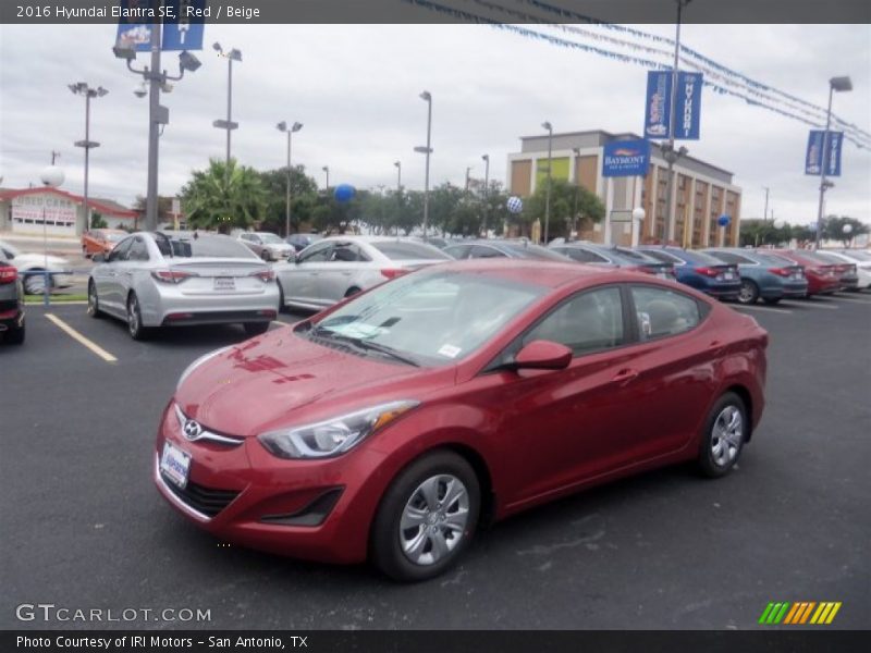 Red / Beige 2016 Hyundai Elantra SE