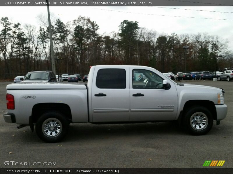 Sheer Silver Metallic / Dark Titanium 2010 Chevrolet Silverado 1500 LS Crew Cab 4x4