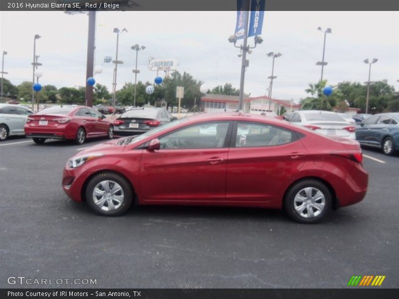 Red / Beige 2016 Hyundai Elantra SE