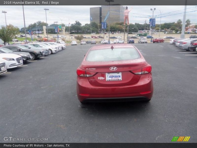 Red / Beige 2016 Hyundai Elantra SE
