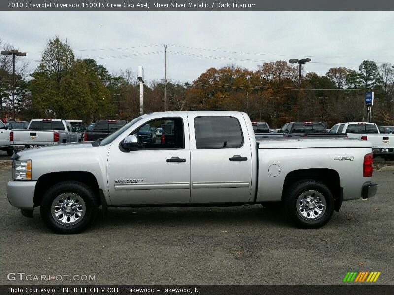 Sheer Silver Metallic / Dark Titanium 2010 Chevrolet Silverado 1500 LS Crew Cab 4x4