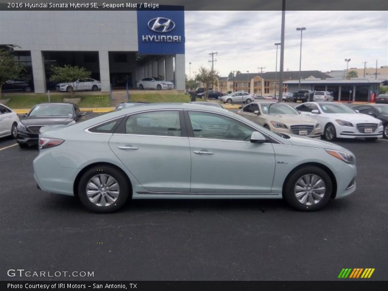 Seaport Mist / Beige 2016 Hyundai Sonata Hybrid SE