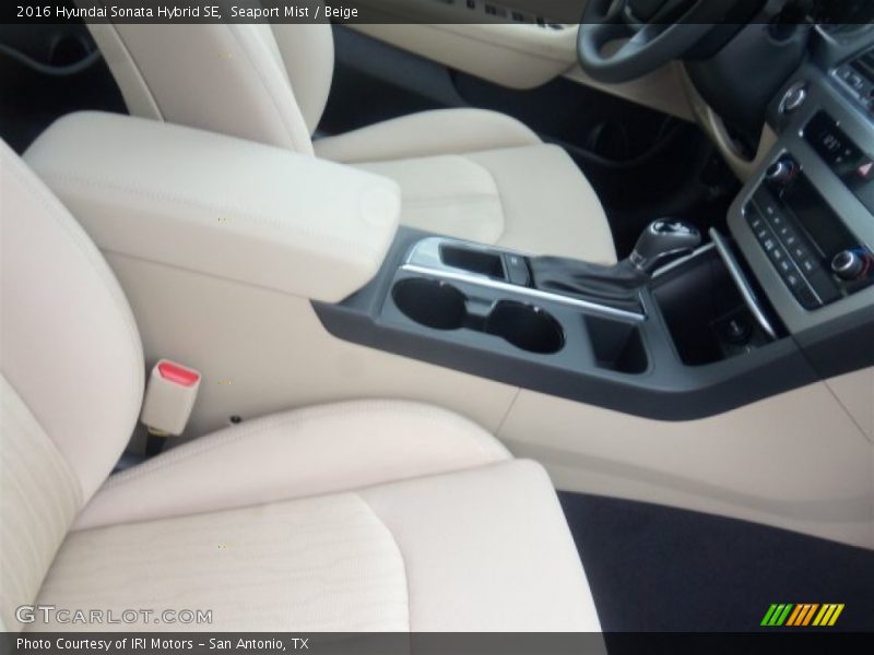 Seaport Mist / Beige 2016 Hyundai Sonata Hybrid SE