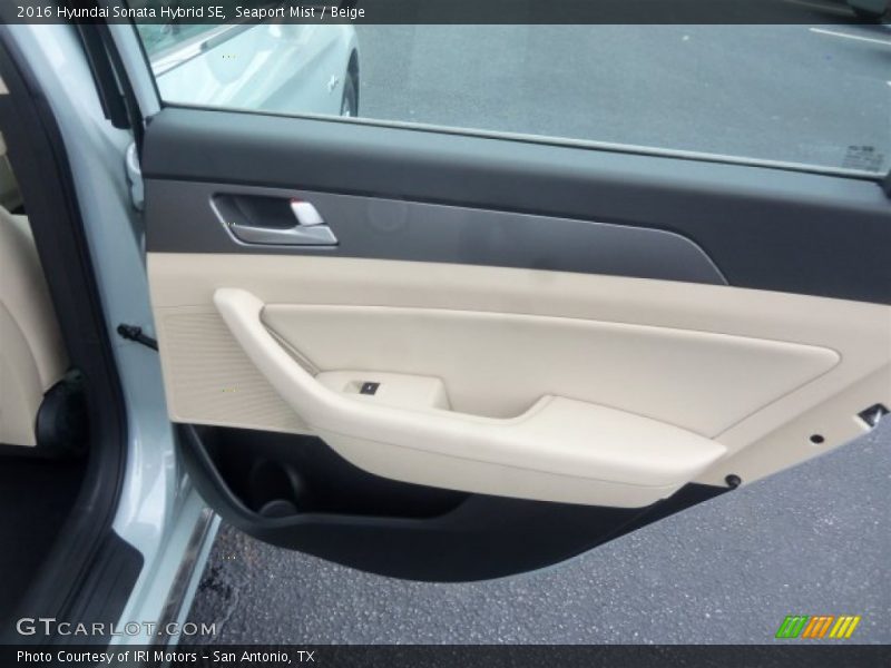 Seaport Mist / Beige 2016 Hyundai Sonata Hybrid SE