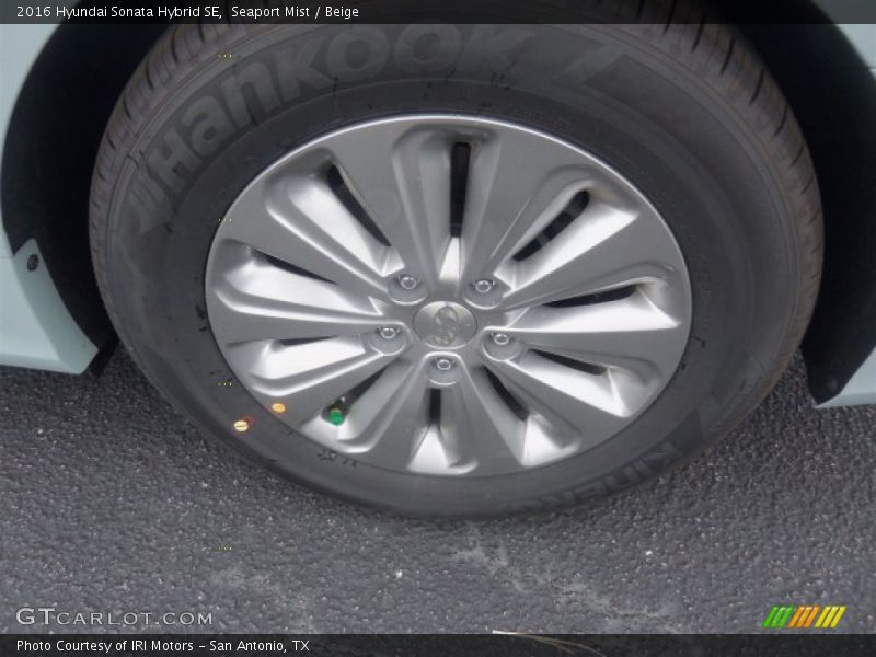 Seaport Mist / Beige 2016 Hyundai Sonata Hybrid SE