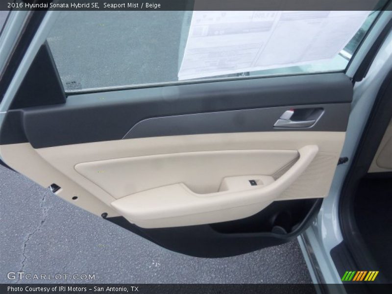 Seaport Mist / Beige 2016 Hyundai Sonata Hybrid SE