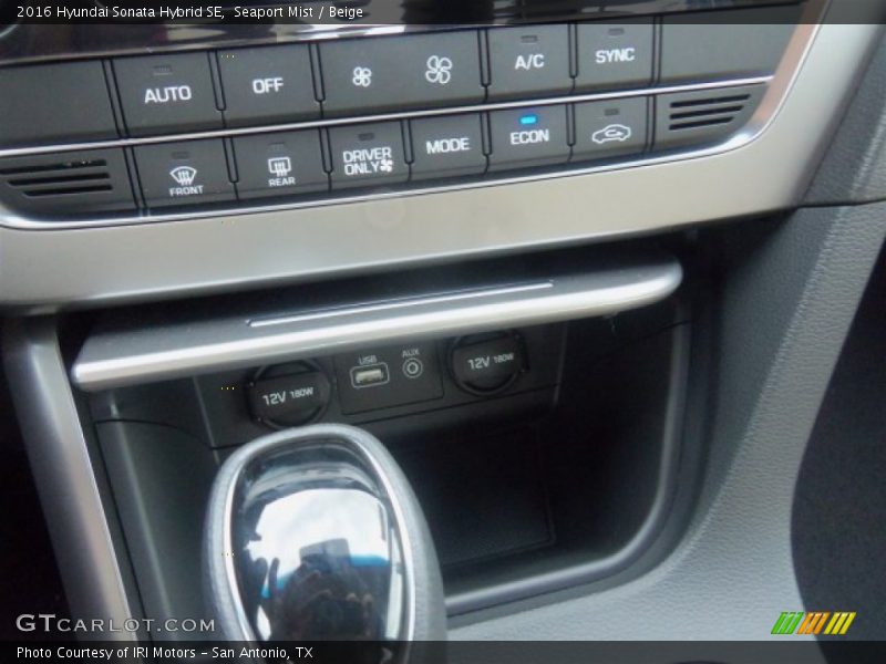 Seaport Mist / Beige 2016 Hyundai Sonata Hybrid SE
