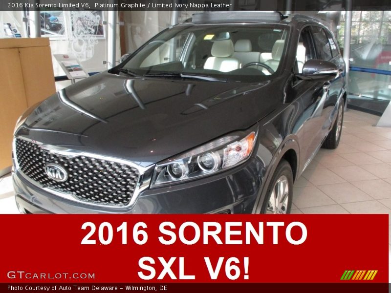 Platinum Graphite / Limited Ivory Nappa Leather 2016 Kia Sorento Limited V6