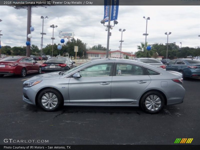 Pewter Gray Metallic / Gray 2016 Hyundai Sonata Hybrid SE