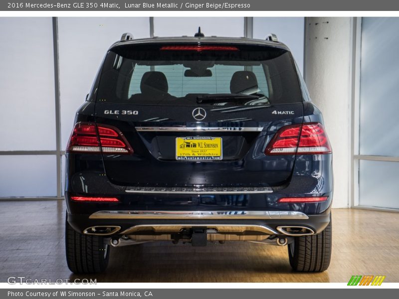 Lunar Blue Metallic / Ginger Beige/Espresso 2016 Mercedes-Benz GLE 350 4Matic