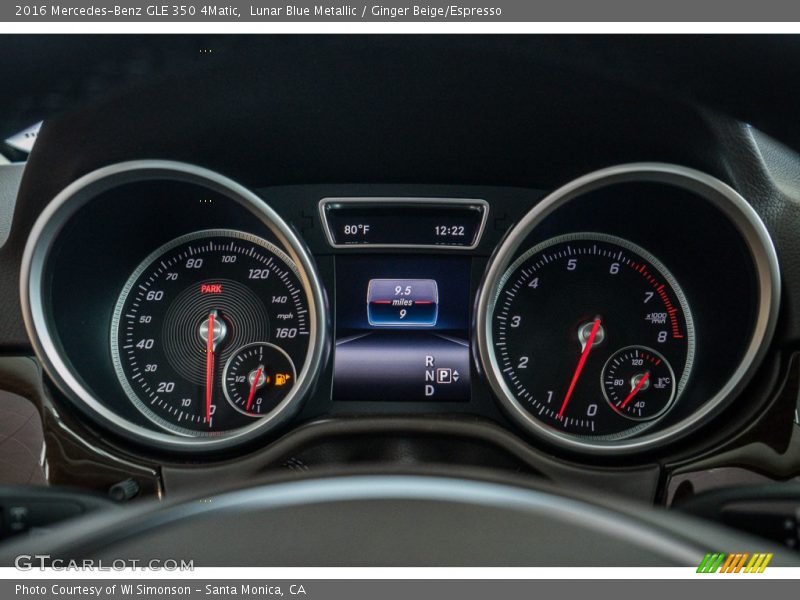 Lunar Blue Metallic / Ginger Beige/Espresso 2016 Mercedes-Benz GLE 350 4Matic