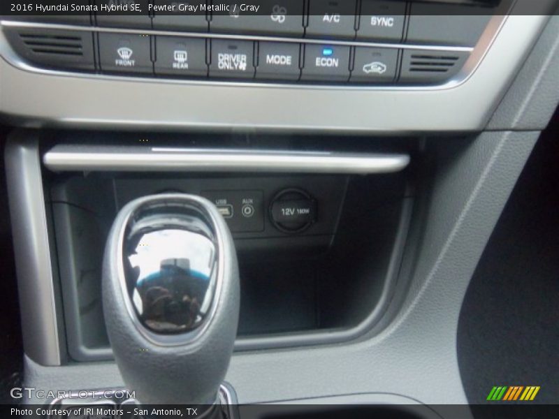 Pewter Gray Metallic / Gray 2016 Hyundai Sonata Hybrid SE