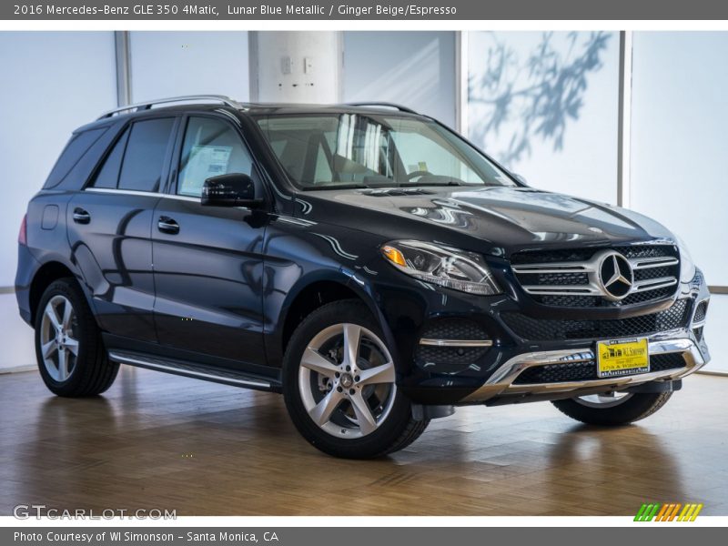 Lunar Blue Metallic / Ginger Beige/Espresso 2016 Mercedes-Benz GLE 350 4Matic