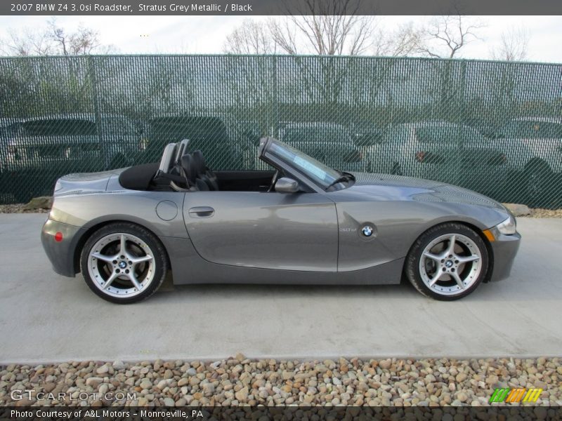 Stratus Grey Metallic / Black 2007 BMW Z4 3.0si Roadster